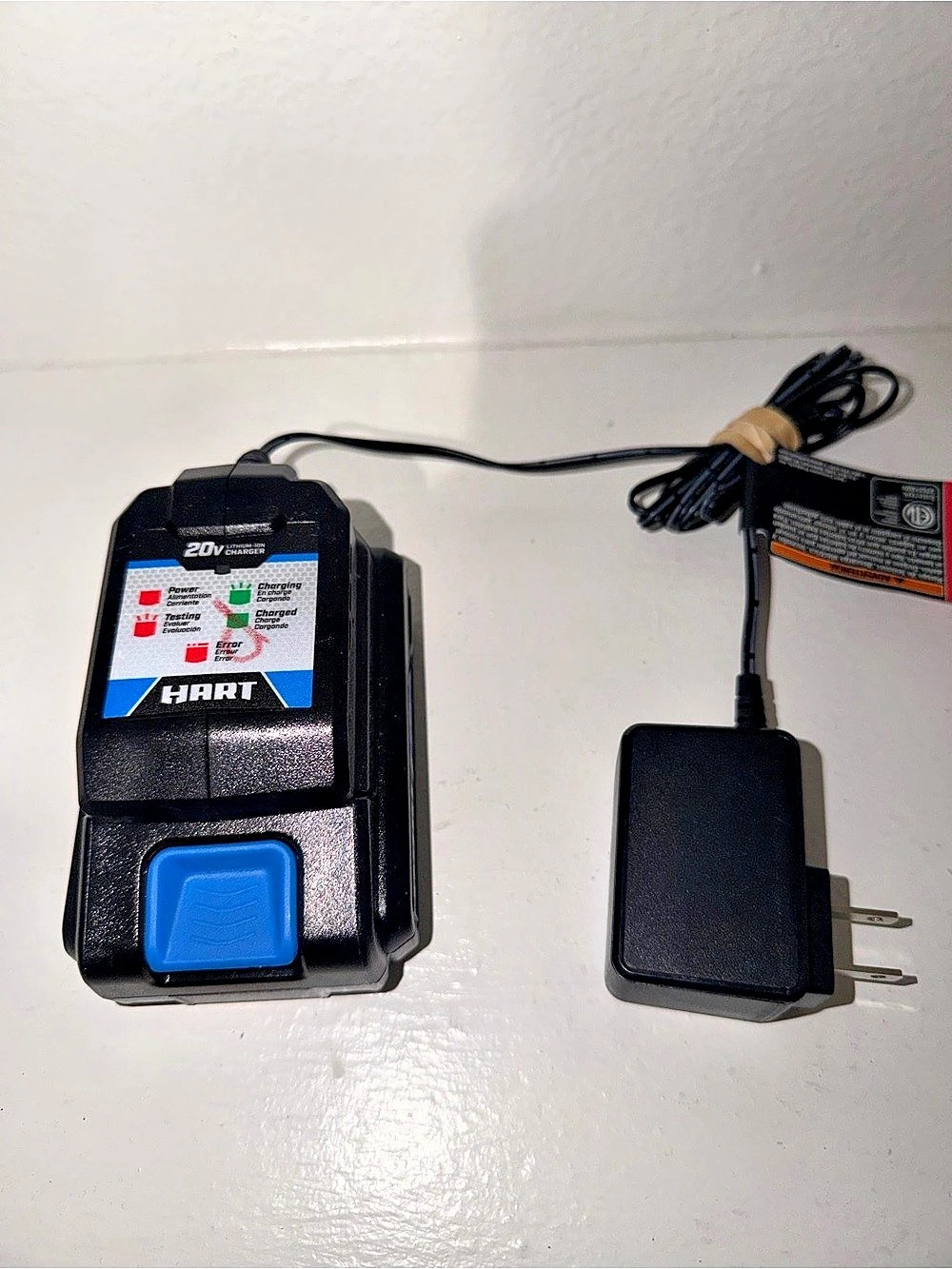 Hart 20V Battery Charger with Battery, Black & Blue